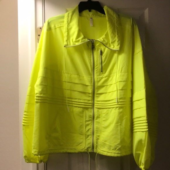 NEW Free People “Movement” Neon Yellow Jacket S: M - Picture 2 of 7